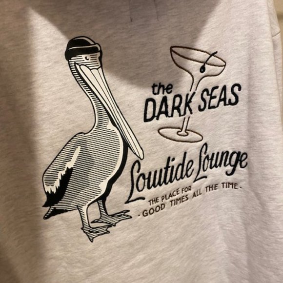 Dark Seas Hoodie with Martini Stitching on front and back - Picture 4 of 5